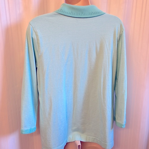 Croft & Barrow Top with 3/4 length sleeves -Size Large - Picture 2 of 5